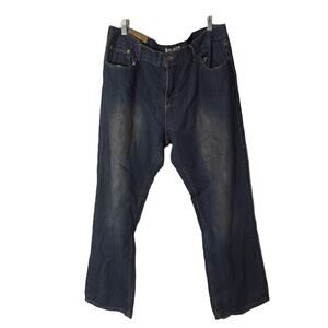 Level One Dark Blue Faded Straight Leg Relaxed Casual Denim Jeans Men Sz 40x32